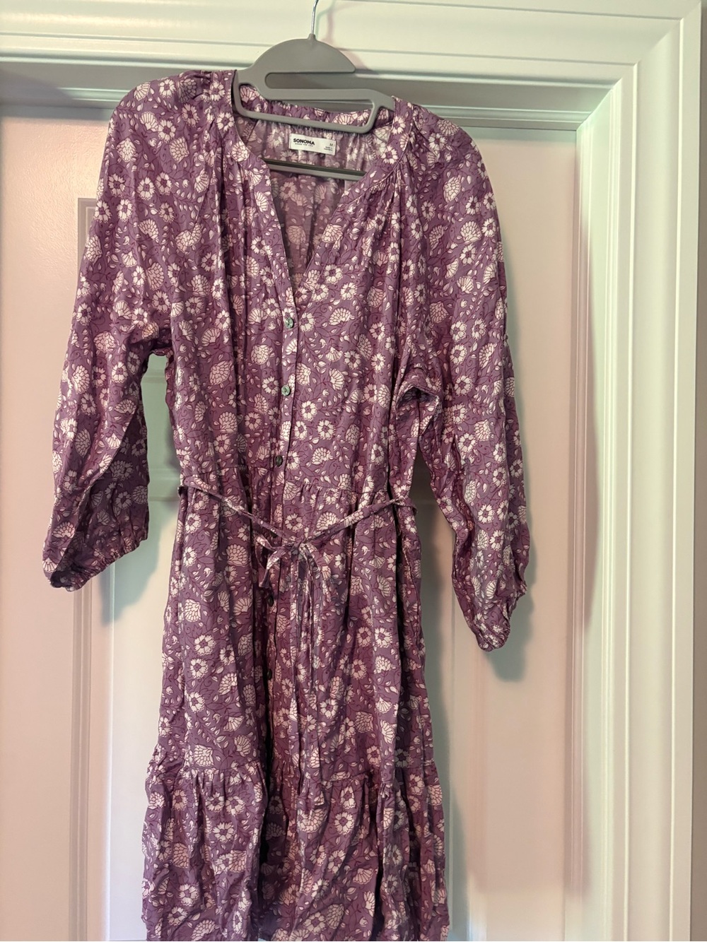 Sonoma Lavender and White Floral Dress